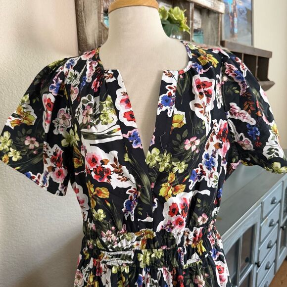 NWT By Anthropologie Womens Floral V-neck The Somerset Maxi Dress Multicolor XL - Picture 7 of 16